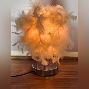 Table feather lamp